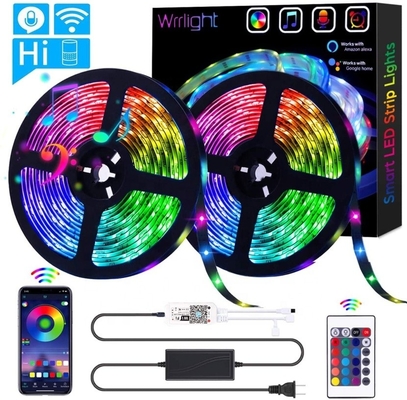 80 CRI 5m 10m 20m Wifi Smart Led Strip Light com controle remoto do App RGB Ambient Light