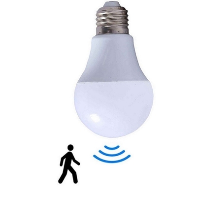 Bulbo de sensor inteligente E27 Sensor de luz diurno-noite Bulbo LED com detecção de movimento por radar PIR
