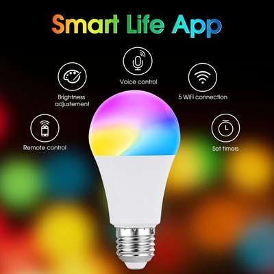 2835 SMD LED Chip Wi-Fi RGB LED Bulb com Tuya App Control e Função Dimmable