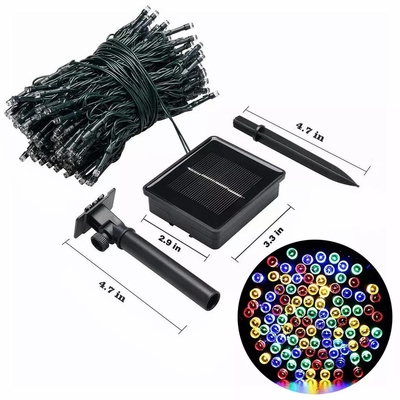 200LED RGB lâmpadas de jardim solar à prova d'água Iluminação de cordas de Natal para o exterior IP65
