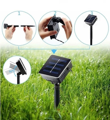 200LED RGB lâmpadas de jardim solar à prova d'água Iluminação de cordas de Natal para o exterior IP65