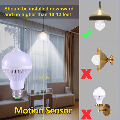 Modo de comutação de sensores de alta luminosidade infravermelho Pir Sensor de movimento lâmpada com lâmpada inteligente