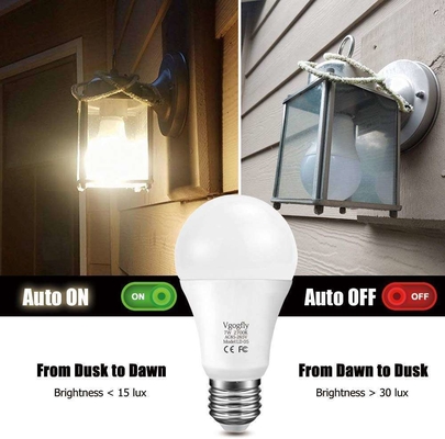 Bulbo de sensor inteligente E27 Sensor de luz diurno-noite Bulbo LED com detecção de movimento por radar PIR