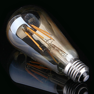 Fornecimento de energia AC Vidro de âmbar vintage ST19 lâmpada LED Dimmable 40W substituição de vela quente base média