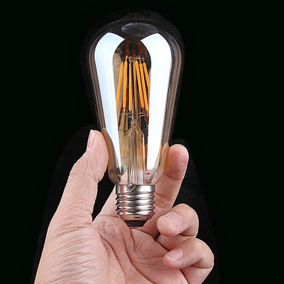Fornecimento de energia AC Vidro de âmbar vintage ST19 lâmpada LED Dimmable 40W substituição de vela quente base média