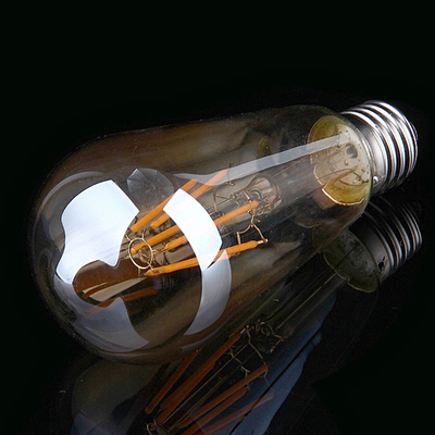 Fornecimento de energia AC Vidro de âmbar vintage ST19 lâmpada LED Dimmable 40W substituição de vela quente base média