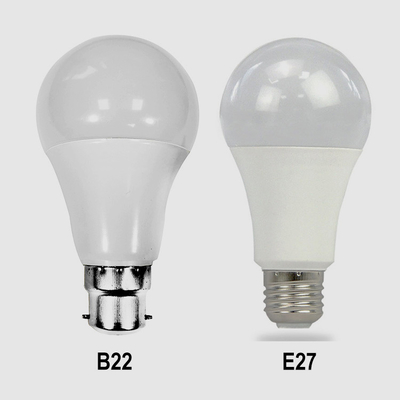 Ce Erp E27 7w 15w 12w 9w lâmpada LED de alta luminosidade A60 com ângulo de raio de 270 graus e Ra80
