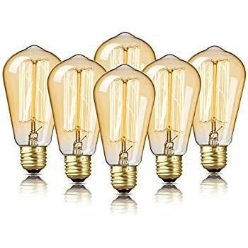 Longe vida útil 6W lâmpada de filamento LED atenuável em luz amarela amarela quente para base E26