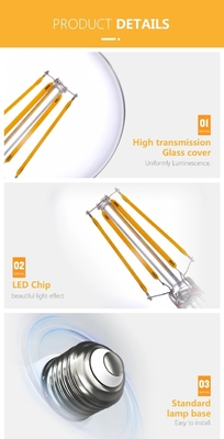 Luz de alta luminosidade 12V 8W E27 A60 lâmpada Edison para função de trabalho e necessidades de iluminação decorativa