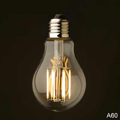Pc Alumínio 10W A60 Filamento LED Branco Quente Edison lâmpada para 5w 7w 9w 12w Substituição